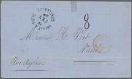 Guadeloupe: 1864, Stampless Letter-sheet With Cds POINTE A PITRE / GUADELOUPE, 26 FEV (1864), Along - Briefe U. Dokumente