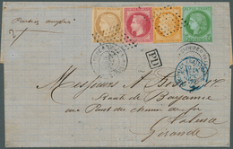 Guadeloupe: 1872. Envelope Addressed To France Bearing French General Colonies Yvert 10, 80c Rose, Y - Covers & Documents