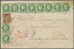 Guadeloupe: 1878. Envelope (minor Faults) Addressed To France Bearing French General Colonies Yvert - Briefe U. Dokumente