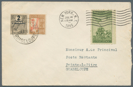 Guadeloupe: 1945. Envelope Addressed To 'Poste Restante, Pointe-a-Pitre, Guadeloupe' Bearing United - Storia Postale