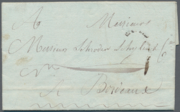 Haiti: 1784, Folded Letter From LE C AP With Small Bended, Somewhat Weak "COLONIES" Mark To Bordeaux - Haití
