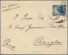 Hawaii: 1900, 5 C. Blue Tied Duplex "HONOLULU 27-4-1900" To O&O Shipping Co. Envelope To Shanghai/Ch - Hawaii