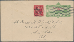 Hawaii - Ganzsachen: 1893, 1 C Light Green And 2 C Carmin Pse, Each With Ovp "Provisional Government - Hawaï