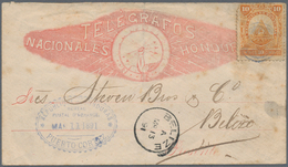 Honduras: 1890, 10 C Orange Seebeck (round Left Upper Corner, Few Stains) Tied On Illustrated Envelo - Honduras