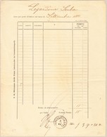 1883 Postformular Mit Österreichischem Constantinopel Stempel; Serbisches Konsulat; Rechts Kleiner Einriss - Briefe U. Dokumente