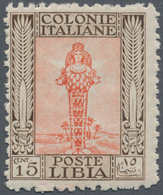 Italienisch-Libyen: 1924/1940, 15 C Brown/orange, Type C, Perf.11 With Usual Irregularities, F/VF Mi - Libya