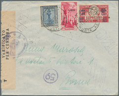 Italienisch-Libyen: 1942. Air Mail Envelope Addressed To Italy Bearing Libya Yvert 27, 25c Blue And - Libya