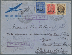 Italienisch-Ostafrika - Britische Besetzung: 1945. Air Mail Envelope Addressed To Alexandira Bearing - Afrique Orientale Italienne