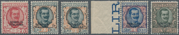 Italienisch-Somaliland: 1926, Postage Stamps King Viktor Emanuel III., 5 Values With Overprint "SOMA - Somalia