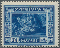 Italienisch-Somaliland: 1938, Defintives "Pictorials" Tiger, 25l. Blue, Rare Perf. 14, Fresh Colour, - Somalië
