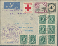 Jamaica: 1940. Air Mail Envelope Written From The French Consulate In Jamaica With 'Agence Consulair - Jamaique (1962-...)