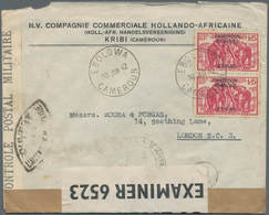 Kamerun: 1942. Envelope (small Faults) Addressed To London Bearing French Cameroun Yvert 223, 1f25 C - Kameroen (1960-...)