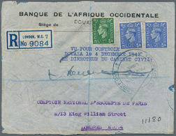 Kamerun: 1942. Registerelf Air Mail Envelope (creased) Headed 'Banque De L'Afrique Occidentale / Sie - Cameroon (1960-...)