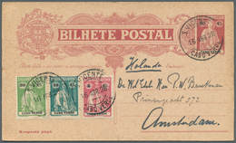 Kap Verde: 1928. Postal Stationery 'Bilhete Postal' Double Reply Card 60c Red/brown Upgraded With Yv - Islas De Cabo Verde