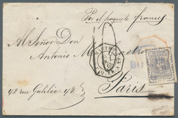 Kolumbien: 1868. Envelope Addressed To France Bearing Yvert 35, 10c Violet, Tied By Boxed Bogata Han - Colombie