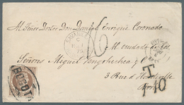 Kolumbien: 1879. Envelope Addressed To Paris Bearing Colombia Yvert 55, 10c Brown Tied By Oval Bogot - Colombia