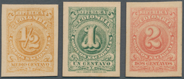 Kolumbien: 1904, Numerals 1/2, 1 And 2 Centavos Proofs On Carton Paper. - Colombia