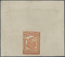 Kolumbien: 1917, 5 Centavos "AR" (Avis De Reception), Single Proof By Perkins, Bacon & Co. - Colombia