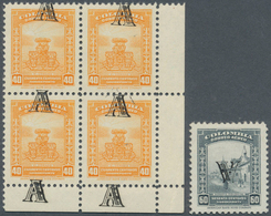 Kolumbien: 1951, Country Scenes Airmail Issue With Opt. 'A' (Avianca) 13 Values All With Opt. Variet - Kolumbien
