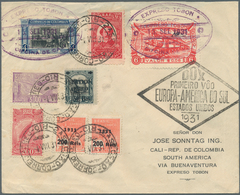 Kolumbien - Eilmarken: 1931 EXPRESO TOBON: DOX Cover From Rio De Janeiro To Cali, Colombia Via Buena - Colombie
