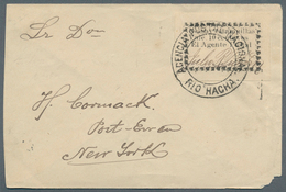 Kolumbien - Lokalpostmarken: RIO-HACHA: 1902. Envelope (right Lower Corner Round) Addressed To New Y - Kolumbien