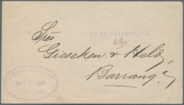 Kolumbien - Stempel: "MOMPOS 1889 MAY 5" Oval Cds And Single-line Canc. "NO HAI ESTAMPILLAS" (No Sta - Colombia