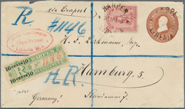 Liberia: 1899, Envelope (minimal Faults) 3 C. Uprated Registration Stamp 10 C. On Green With 12 C. T - Liberia