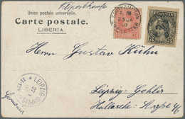 Liberia: 1907. Picture Post Card Of Monrovia Addressed To Germany Bearing Yvert 74, 3c Black Mixed W - Liberia