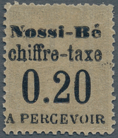 Madagaskar - Portomarken: 1891, Postage Due Stamp Of The French Colonies With Overprint "Nossi-Bé / - Segnatasse
