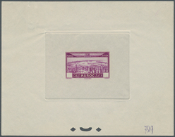 Marokko: 1933, Airmails "View Of Casablanca", Five Epreuve In Issued Design But Without Value, Colou - Nuevos