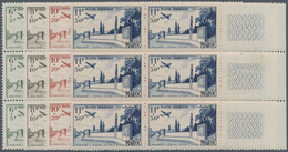 Marokko: 1952, Prepared But UNISSUED Airmail Issue For General Leclerc Monument At Temara Complete S - Neufs