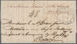 Mauritius: 1853. Stamp-less Folded Letter Written From Port Louis Dated '18th October 1853' Addresse - Mauritius (...-1967)