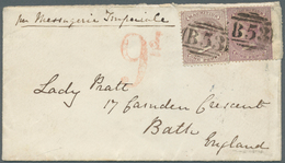 Mauritius: 1864, Fine Ladie's Cover To Bolton, England Nicely Franked With 9 D Margin Piece And 1 D - Maurice (...-1967)