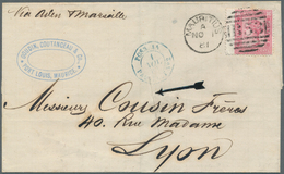 Mauritius: 1881, Folded Letter Franked With 17 C. Vitoria And Cancelled With Duplex "MAURTIUS NO ! 8 - Mauricio (...-1967)