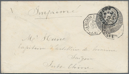 Mauritius: 1894.  8c Dark Grey Postal Stationery Envelope, Cancelled Curepipe A Inverted 7 3 JU 94 A - Mauritius (...-1967)