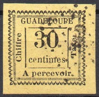 !!! PRIX FIXE : GUADELOUPE, TAXE N°10 OBLITEREE, MARGES SUPERBES - Timbres-taxe