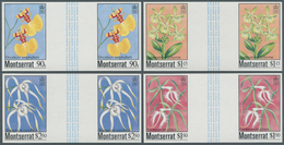 Montserrat: 1985, Orchidaceae, 4 Values Complete In Imperforated Horizontal Gutter Pairs, Unmounted - Autres & Non Classés