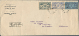 Neue Hebriden: 1932, 2d. Slate-grey, 5d. Ultramarine And 2s. Purple/blue On Registered Cover With Se - Andere & Zonder Classificatie