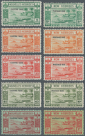 Neue Hebriden - Portomarken: 1938, 'Volcano And Canoe' Gold Currency Definitives With Opt. 'POSTAGE - Timbres-taxe