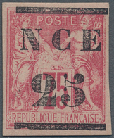 Neukaledonien: 1882, 25 Centimes At 75 Cent. Rose, Impeccable, Signed Brun (Yv. No 5, €550,-). - Briefe U. Dokumente