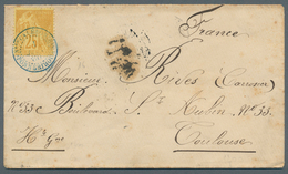 Neukaledonien: 1884. Envelope (two Small Parts Of Backflap Missing) Addressed To France Bearing Fren - Covers & Documents