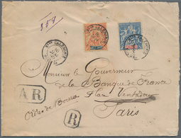 Neukaledonien: 1905. Registered Envelope Addressed To France Bearing New Caledonia Yvert 50, 40c Ora - Covers & Documents