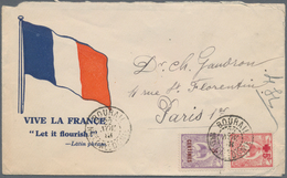 Neukaledonien: 1918. Illustrated Patriotic Envelope 'Vive La France' "Let It Flourish" Addressed To - Covers & Documents