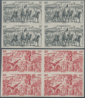 Neukaledonien: 1946, "DU CHAD A RHIN", Complete Set In Imperforate Blocks Of Four, Unmounted Mint. M - Lettres & Documents