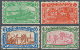 Neuseeland: 1906, New Zealand Exhibition Christchurch Complete Set, Mint Hinged In Fresh Condition, - Other & Unclassified