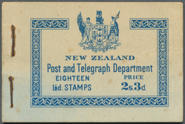 Neuseeland: 1938, STAMP BOOKLET 2s.3d. With Blue Cover Containing KGVI 18 X 1½d. Purple-brown In Pan - Other & Unclassified