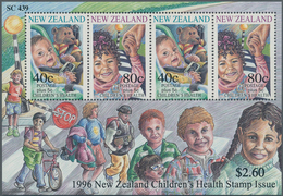 Neuseeland: 1996 UNISSUED Miniature Sheet 'Children's Health' (with Teddy Bear), Mint Never Hinged, - Other & Unclassified