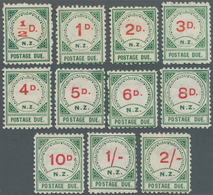 Neuseeland - Portomarken: 1899, Postage Dues Simplified Set Of 11 From ½d. To 2s., Mint Heavy Hinged - Postage Due