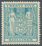 Neuseeland - Stempelmarken: 1931, Postal Fiscal Coat Of Arms 25s. Greenish Blue, Mint Lightly Hinged - Steuermarken/Dienstmarken