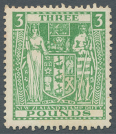 Neuseeland - Stempelmarken: 1931, Postal Fiscal Coat Of Arms £3 Green, Mint Hinged With Toned Gum, S - Fiscaux-postaux